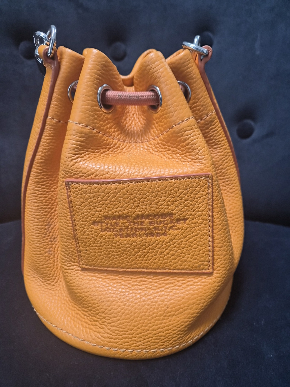 Marc Jacobs Orange The Bucket Mini Drawstring Bag - Picture 4 of 4